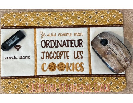 Motif de broderie machine cookies ordinateur