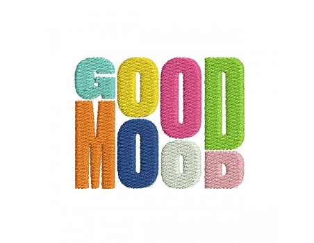 Motif de broderie machine good mood