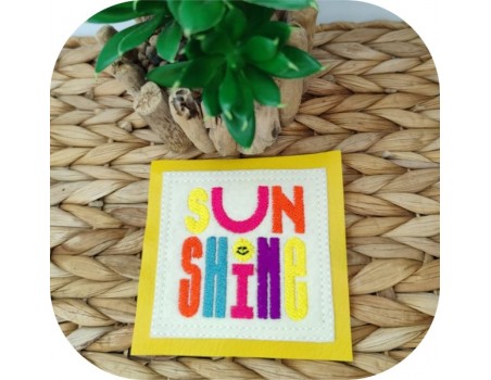 machine embroidery design sun shine