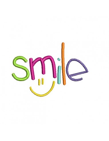 machine embroidery design smile