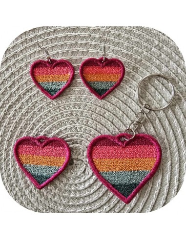 machine embroidery design multicolor heart fsl