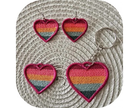 machine embroidery design multicolor heart fsl