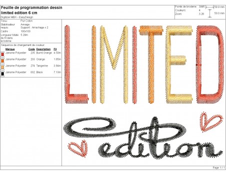 machine embroidery design  limited edition