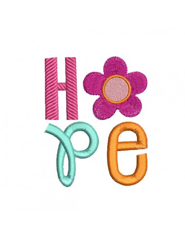 machine embroidery design Hope