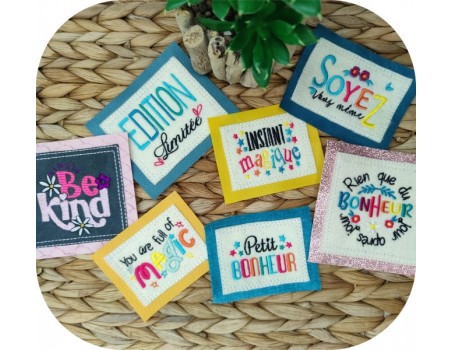 Motif de broderie machine Be kind