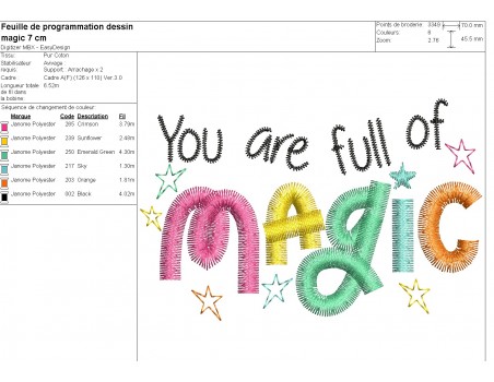 machine embroidery design magic