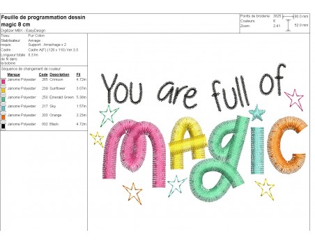 machine embroidery design magic