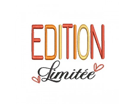 Motif de broderie machine Edition limitée