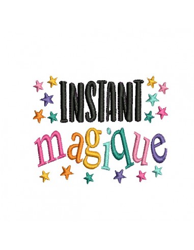 machine embroidery design  instant magique