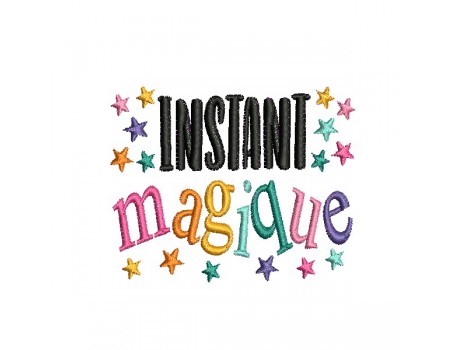 machine embroidery design  instant magique