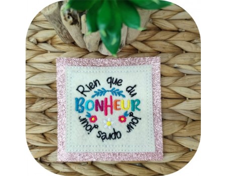 machine embroidery design rien que du bonheur