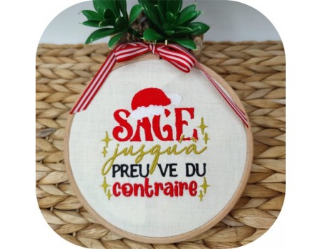 machine embroidery design  Christmas Sage text