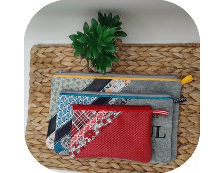 Motif de broderie machine ITH trousse angle appliqué