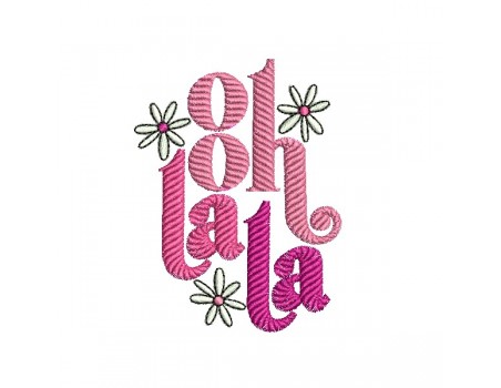 machine embroidery design oh la la