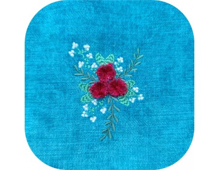 Motif de broderie machine  bouquet de fleurs