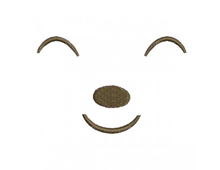 Motif de broderie machine free visage doudou