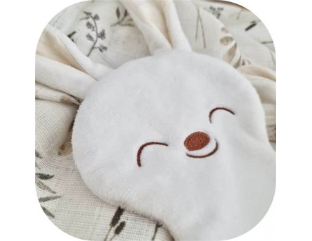 Instant download machine embroidery design free  bunny face