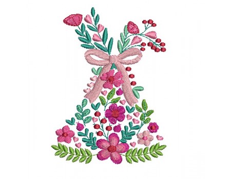 Machine embroidery design free flowers rabbit