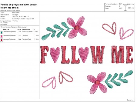 machine embroidery design  followers