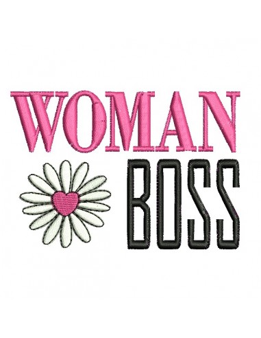 machine embroidery design  Woman boss