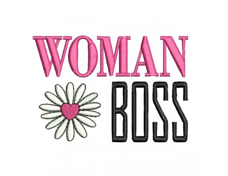 machine embroidery design  Woman boss