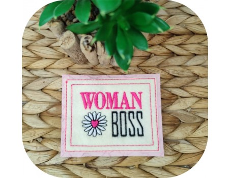 machine embroidery design  Woman boss