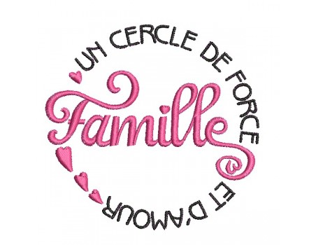 machine embroidery design  french text family