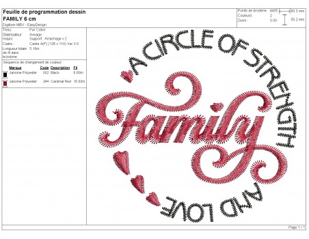 machine embroidery design  family