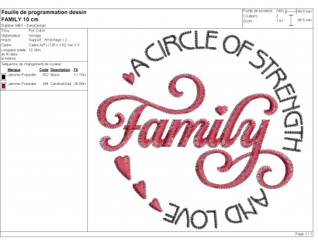 machine embroidery design  family