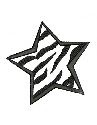 machine embroidery design tiger star