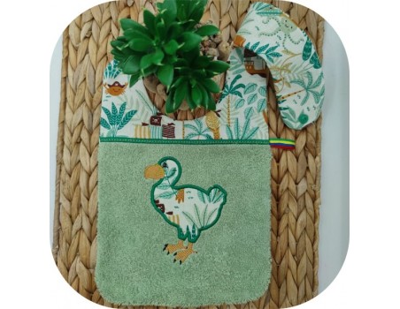 Machine embroidery design applique Dodo