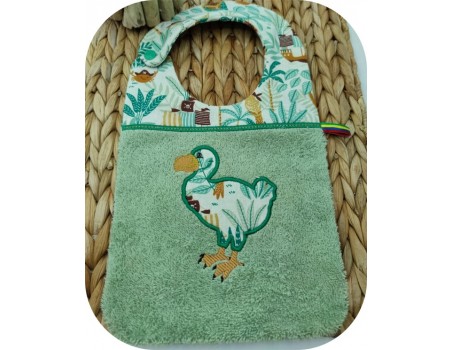 Machine embroidery design applique Dodo