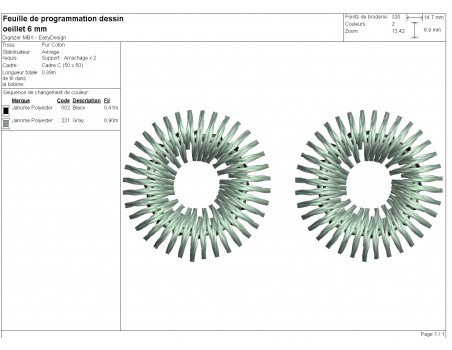 machine embroidery  design eyelets