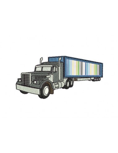 Instant download machine embroidery  truck 