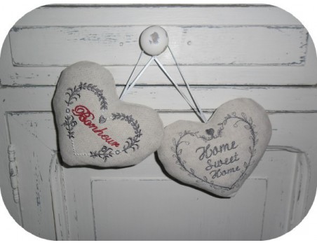 Instant download machine embroidery heart home sweet home